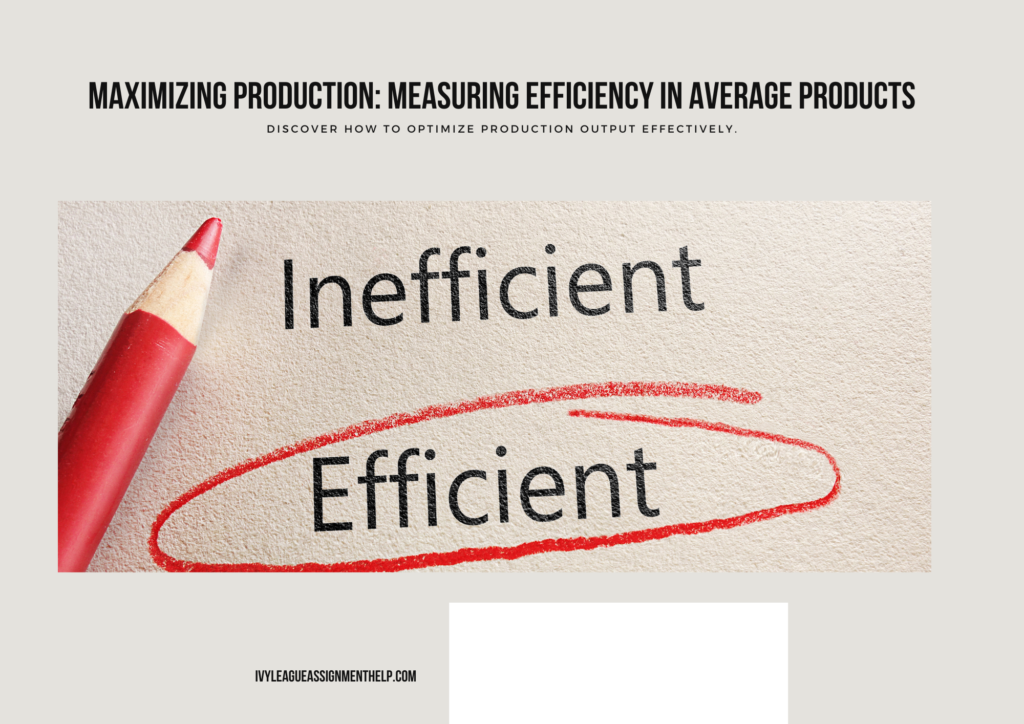 Image showing measuring efficiency in average products